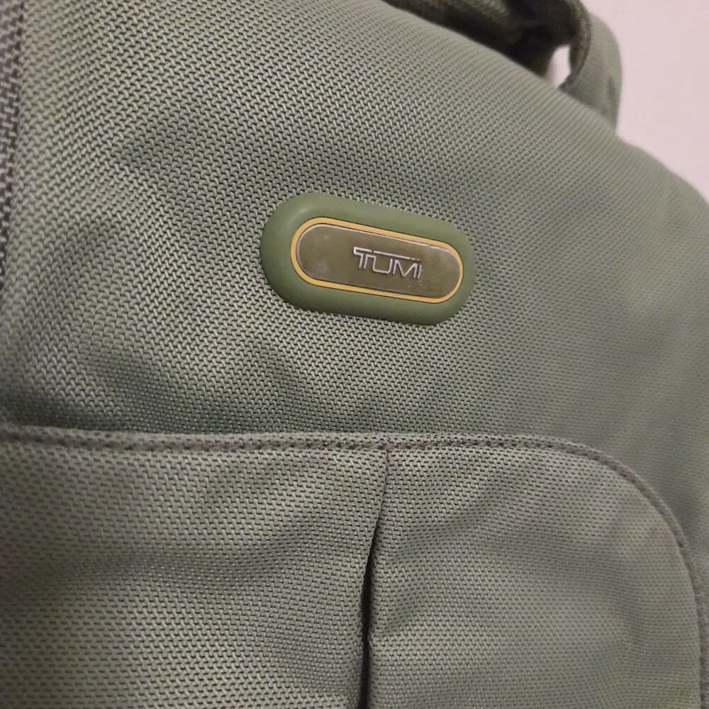 Tumi Tech Backpack Shoulder Bag Sling Nylon Green 5104LCH